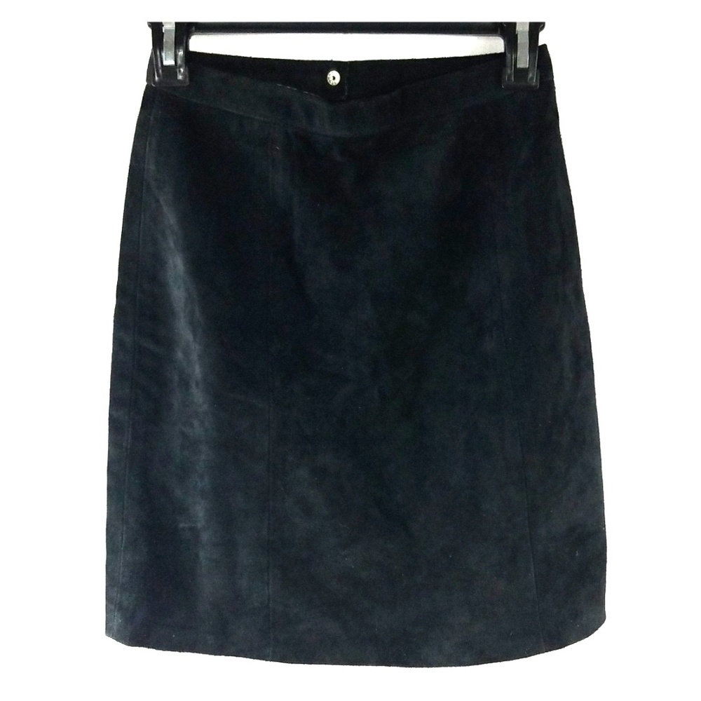 Phoenix lined black leather skirt Sz 3/4